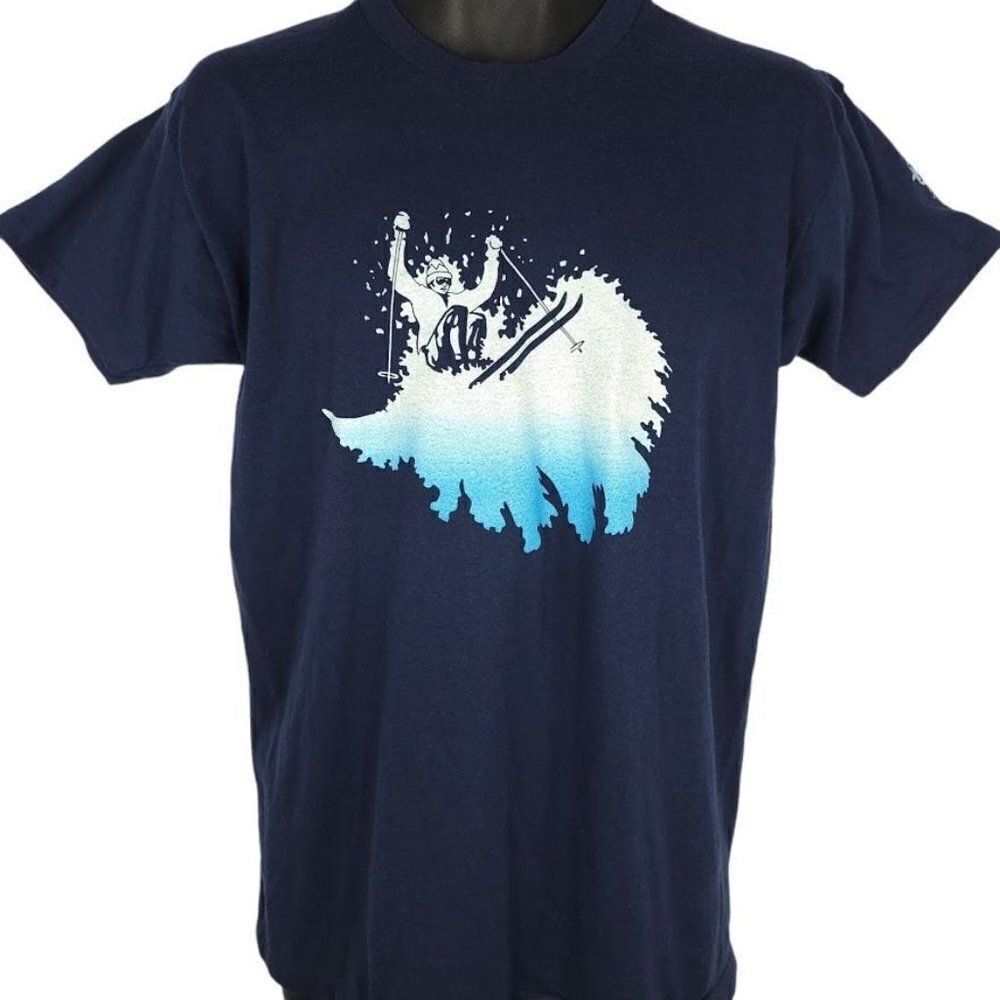 Ski Condor T Shirt Vintage 80s Downhill Skiing Freestyle 50/50 Made In USA Mens